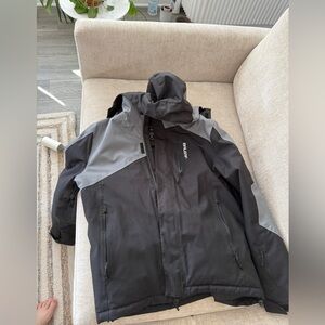Baleaf Men's Winter Ski Jacket in Black and Gray